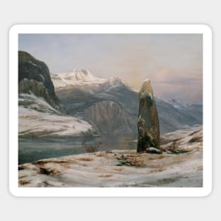 Winter at the Sognefjord by Johan Christian Dahl Magnet